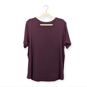 Universal Standard Plum Cotton Modal Short Sleeve Minimalist Tee Size M